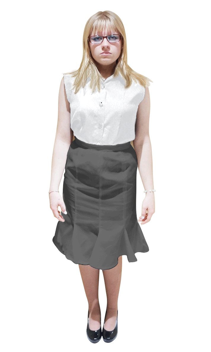 Falda a la rodilla cola sirena